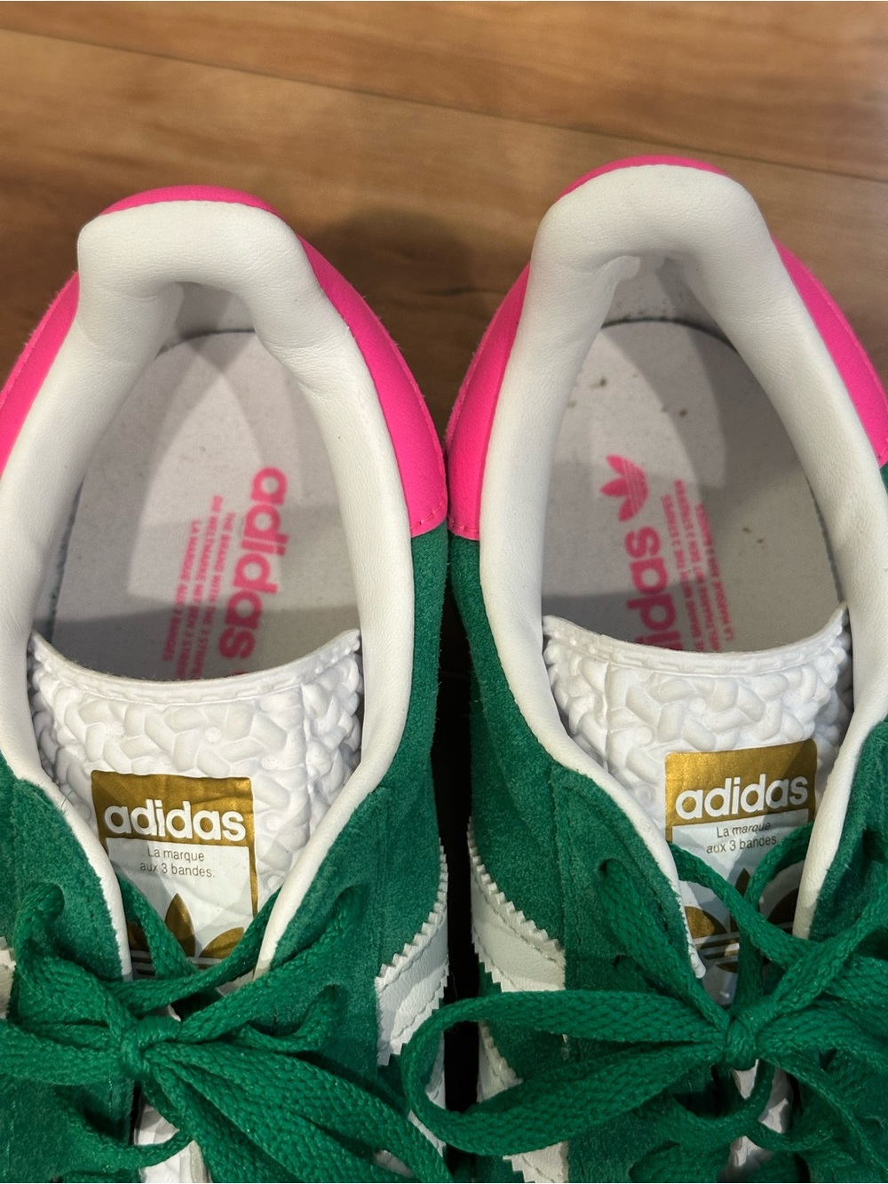 Adidas Gazelle Bold Green Lucid Pink Platform Sneakers Women’s 7 - Picture 4 of 6